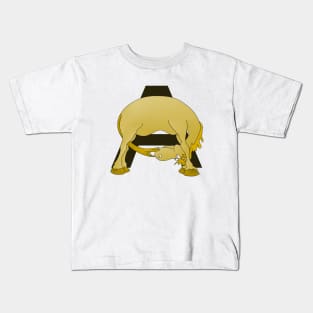 Pony Monogram Letter A Kids T-Shirt